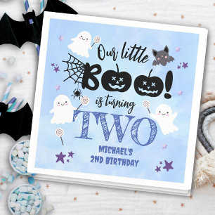 Serviette En Papier Petit Boo ! Cute Boy Halloween Éffrayant 2e annive