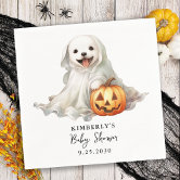 40 Pièces Serviettes Fantômes Halloween Little Boo - Décoration Fête Bébé Jetables En Papier Tons Pastel - Ambiance Douce Et Festive