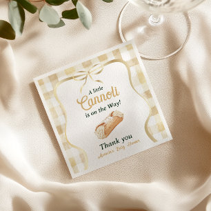 Serviette En Papier Petit Cannoli Beige Neutre Baby Shower Italien