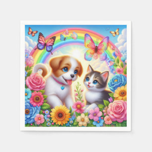 Serviette En Papier Petit chiot/chiot/chaton