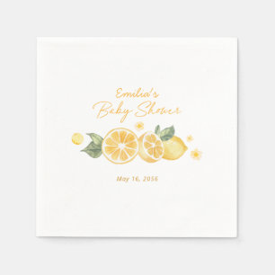 Serviette En Papier Petit Citron Baby Shower Personnalisé