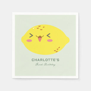 Serviette En Papier Petit Citron Citrus Cutie Premier anniversaire