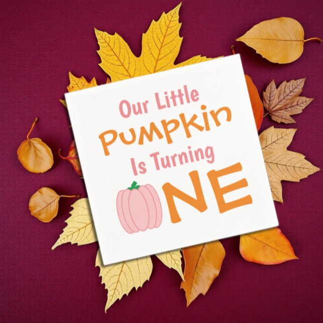 Serviette En Papier Petit Citrouille 1er anniversaire (Créateur téléchargé)