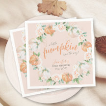 Petit Citrouille Aquarelle d'automne Baby shower o