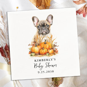 Serviette En Papier Petit Citrouille mignon Chiot Baby shower d'automn