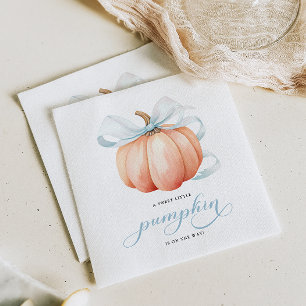 Serviette En Papier Petit Citrouille sur le Baby shower Way Blue Bow