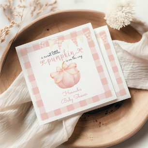 Serviette En Papier Petit Citrouille sur le Baby shower Way Pink Bow