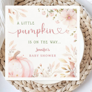 Serviette En Papier Petit Citrouille sur le chemin Girl Fall Baby show