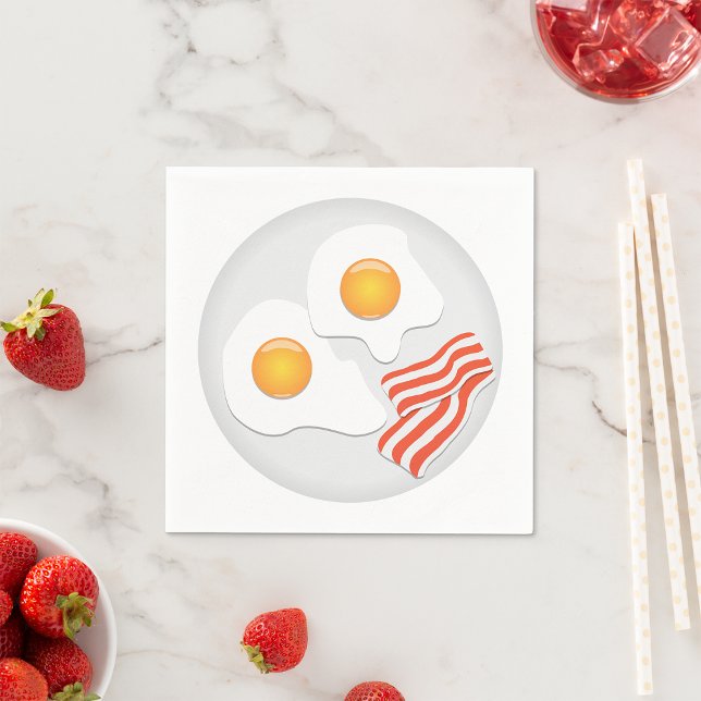Serviette En Papier Petit déjeuner aux œufs frits et au bacon (Créateur téléchargé)