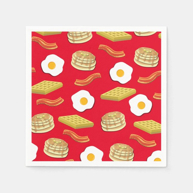 Serviette En Papier Petit déjeuner Brunch Anniversaire Fête Enfants mi (Devant)