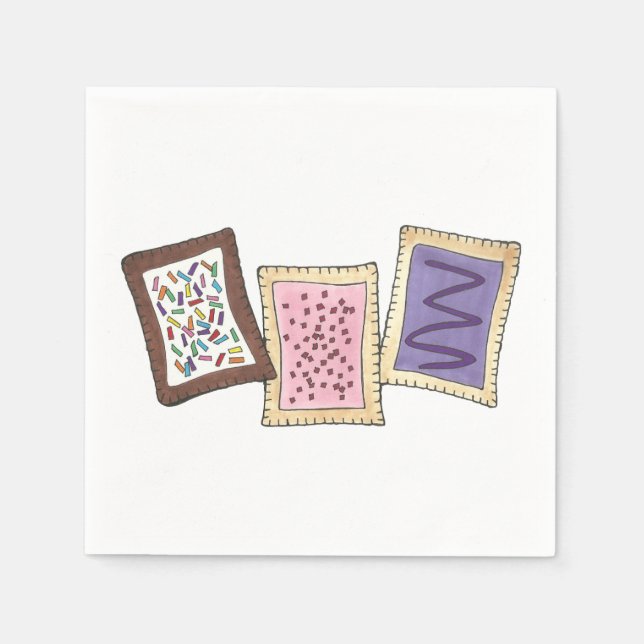 Serviette En Papier Petit-déjeuner congelé Pâtisserie Grille-pain Junk (Devant)