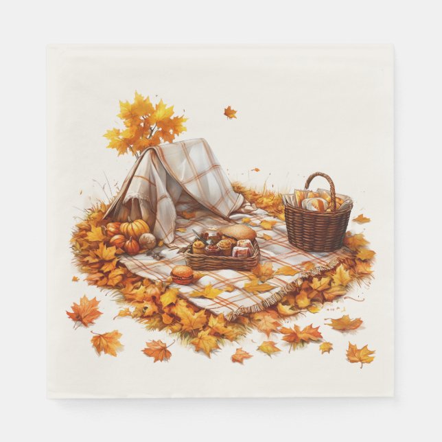 Serviette En Papier Petit déjeuner d'automne (Devant)