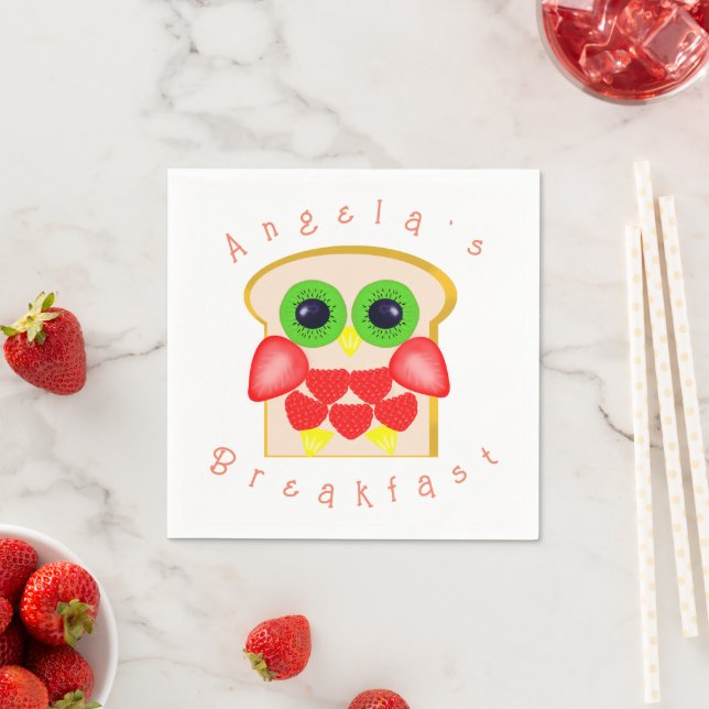 Serviette En Papier Petit-déjeuner de fruits de choux (En situation)