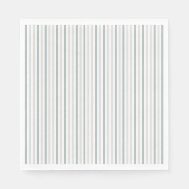 Serviette En Papier Petit Eléphant d'arachide Baby shower bleu rayé (Devant)