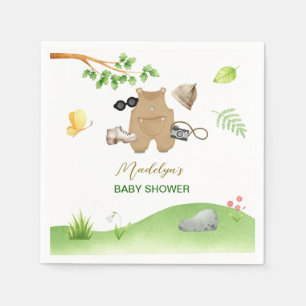 Serviette En Papier Petit explorateur Baby Shower Forêt de Bois