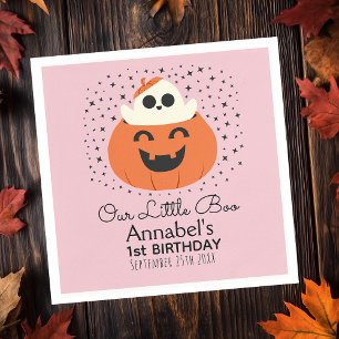 Serviette En Papier Petit Fantôme de Boo Halloween Filles Anniversaire
