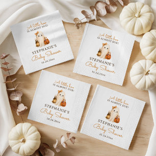 Serviette En Papier Petit Fantôme de Citrouille Halloween Baby Shower