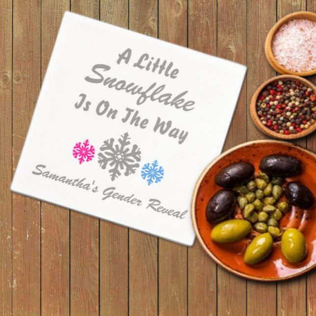 Serviette En Papier Petit Flocon Sur Le Chemin (Créateur téléchargé)