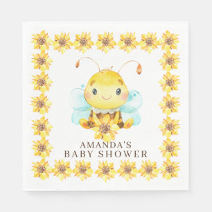 Serviette En Papier Petit Miel Sucré Baby shower d'abeille serviettes