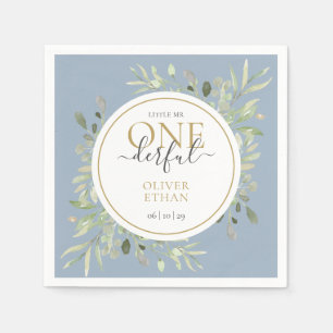 Serviette En Papier Petit Monsieur ONEderful Élégant Premier Anniversa