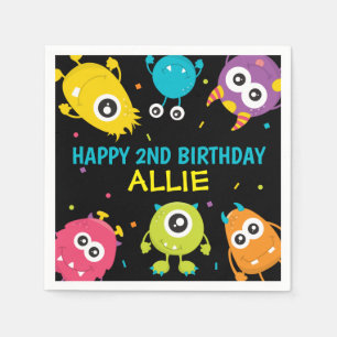 Serviette En Papier Petit Monster Thème Anniversaire Fête Napkins