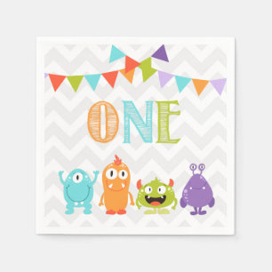 Serviette En Papier Petit monstre Premier Anniversaire Papier Napkin G