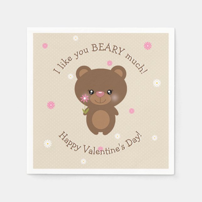 Serviette En Papier Petit Ours doux (Devant)