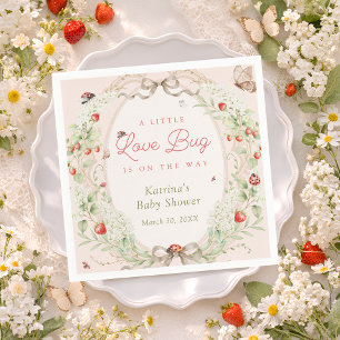 Serviette En Papier Petit Papillon de l'Amour Ladybug Baby Shower