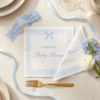 Serviette En Papier Petit Prince Serviettes de Fête Prénatale Bleu pou