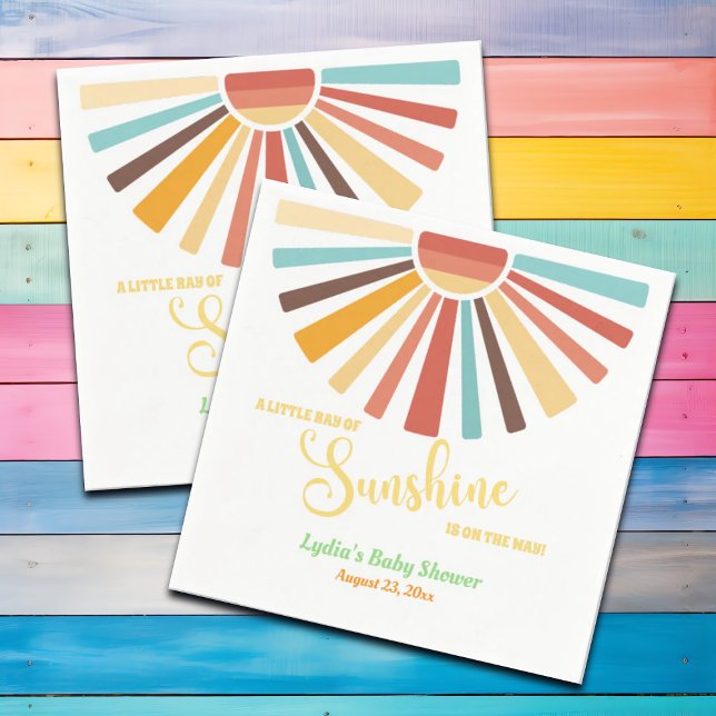 Serviette En Papier Petit Rayon De Baby shower Soleil (Créateur téléchargé)