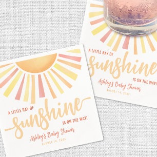 Serviette En Papier Petit Rayon De Soleil Baby Shower