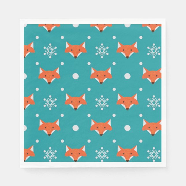 Serviette En Papier Petit renard pas cher (Devant)