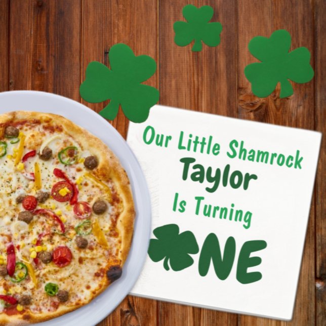 Serviette En Papier Petit Shamrock 1er anniversaire (Créateur téléchargé)