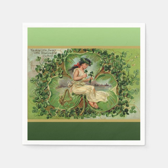 Serviette En Papier Petit Shamrock doux (Devant)