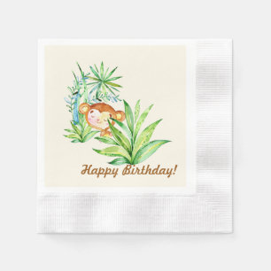 Serviette En Papier Petit singe