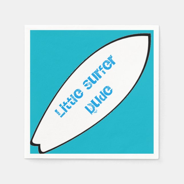 Serviette En Papier Petit Surfer Dude Napkins (Devant)