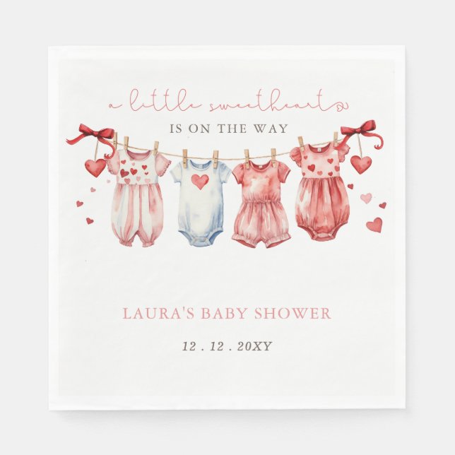 Serviette En Papier Petite amoureuse Valentines Baby shower fille (Devant)