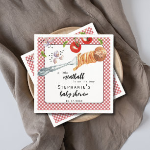 Serviette En Papier Petite Boulette de Viande Est En Route Fête Prénat