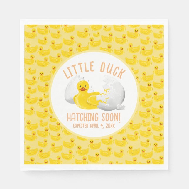 Serviette En Papier Petite canard éclosion bientôt Baby shower (Devant)