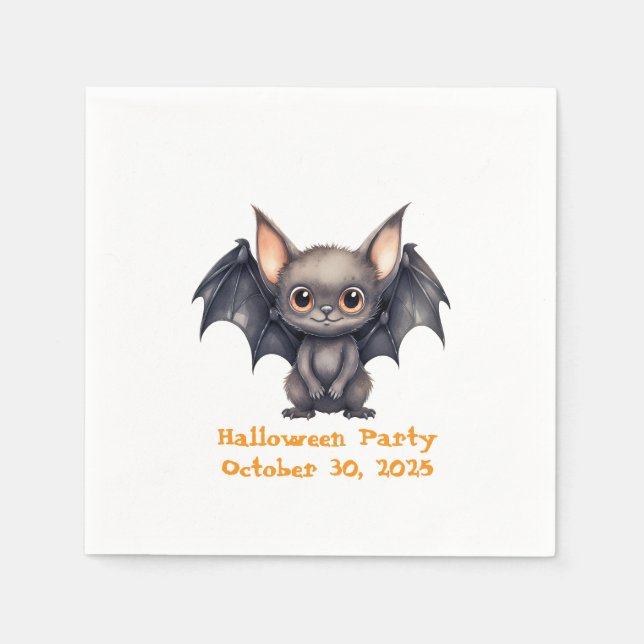 Serviette En Papier Petite chauve-souris adorable (Devant)