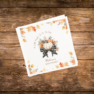 Serviette En Papier Petite Citrouille Baby Shower Automnal Fleurs & Ca