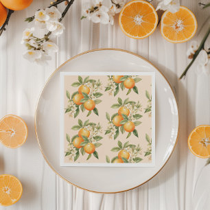 Serviette En Papier Petite cutie agrumes thème oranges fête d'annivers