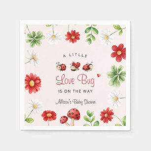 Serviette En Papier Petite Dame Punaise de l'Amour Baby Shower