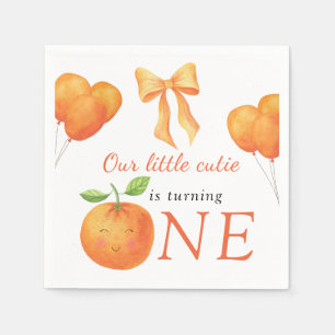 Serviette En Papier Petite Douce Orange Citron 1er Anniversaire