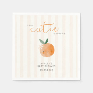 Serviette En Papier Petite Douce Orange Citron Fête de Naissance