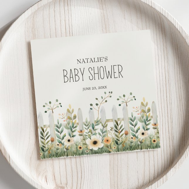 Serviette En Papier Petite ferme de pépinière animaux Baby shower serv (Créateur téléchargé)