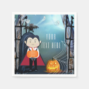 Serviette En Papier Petite fête d'anniversaire Halloween Vampire Dracu