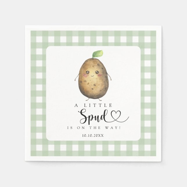 Serviette En Papier Petite Fête Prénatale de Spud (Devant)