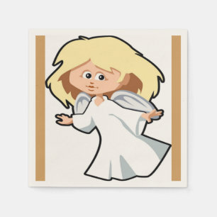 SERVIETTE EN PAPIER PETITE FILLE ANGEL