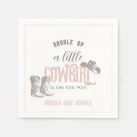 Petite fille Baby shower Western rose fille